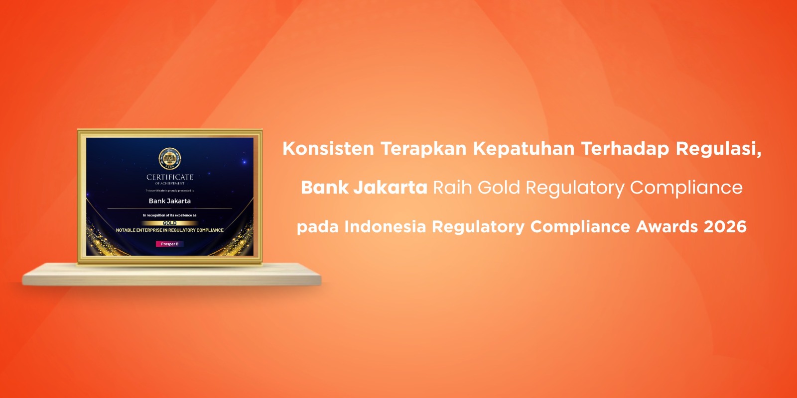 Bank Jakarta Raih Penghargaan Regulatory Compliance Award